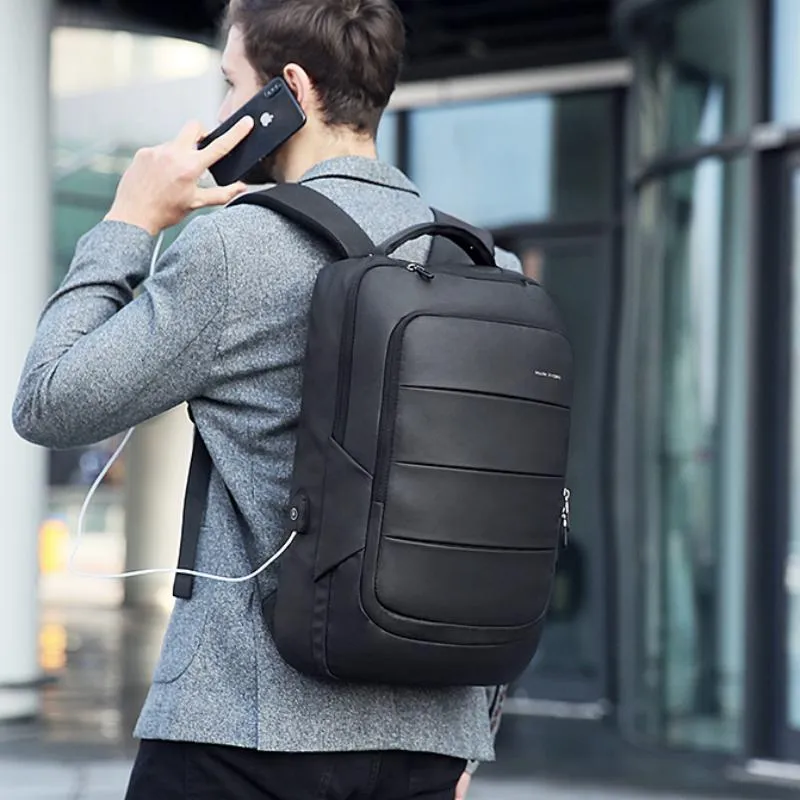 Men's Waterproof Travel Backpack For 15.6 Inch Laptop