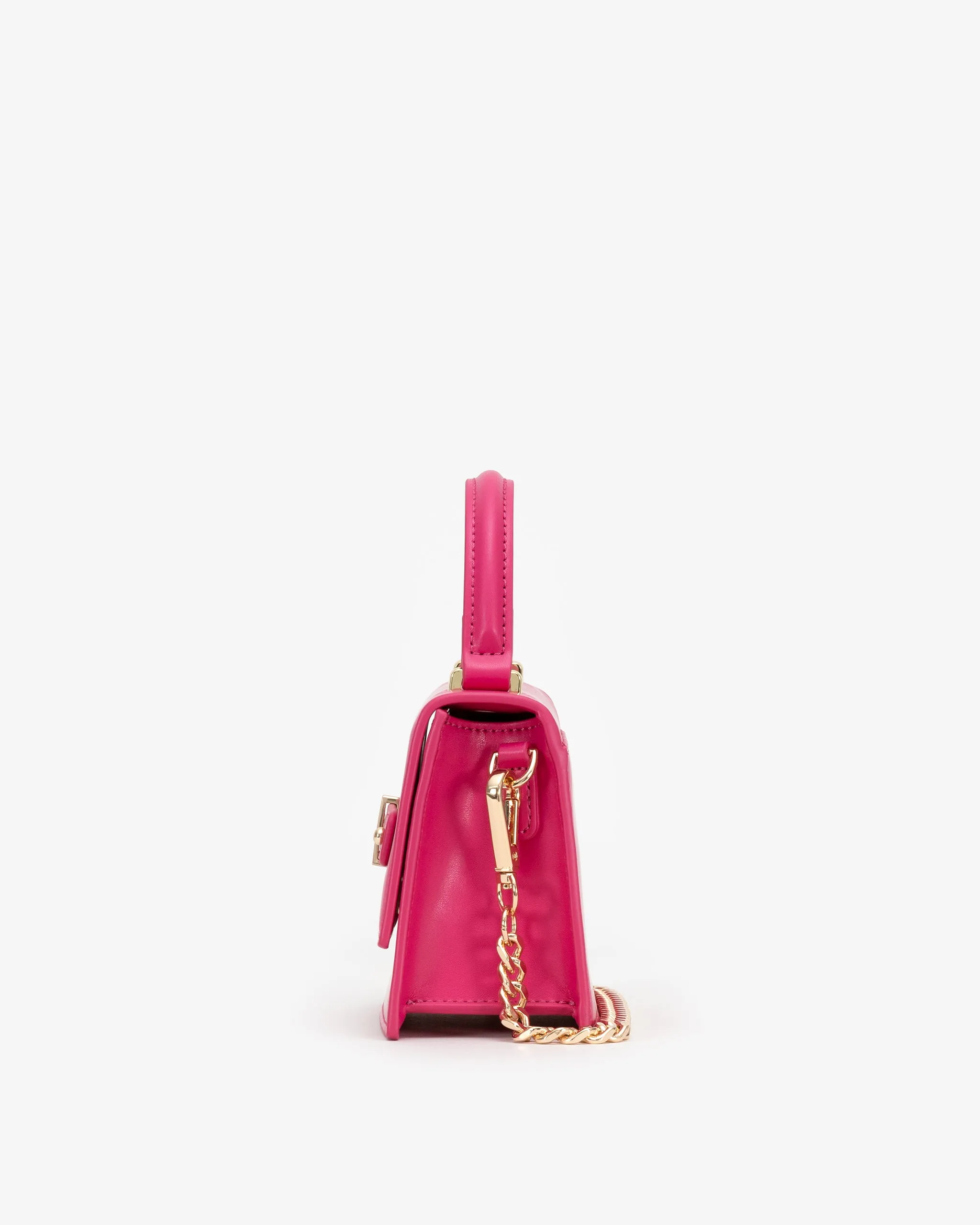 Mini Evening Bag in Hot Pink with Personalised Hardware