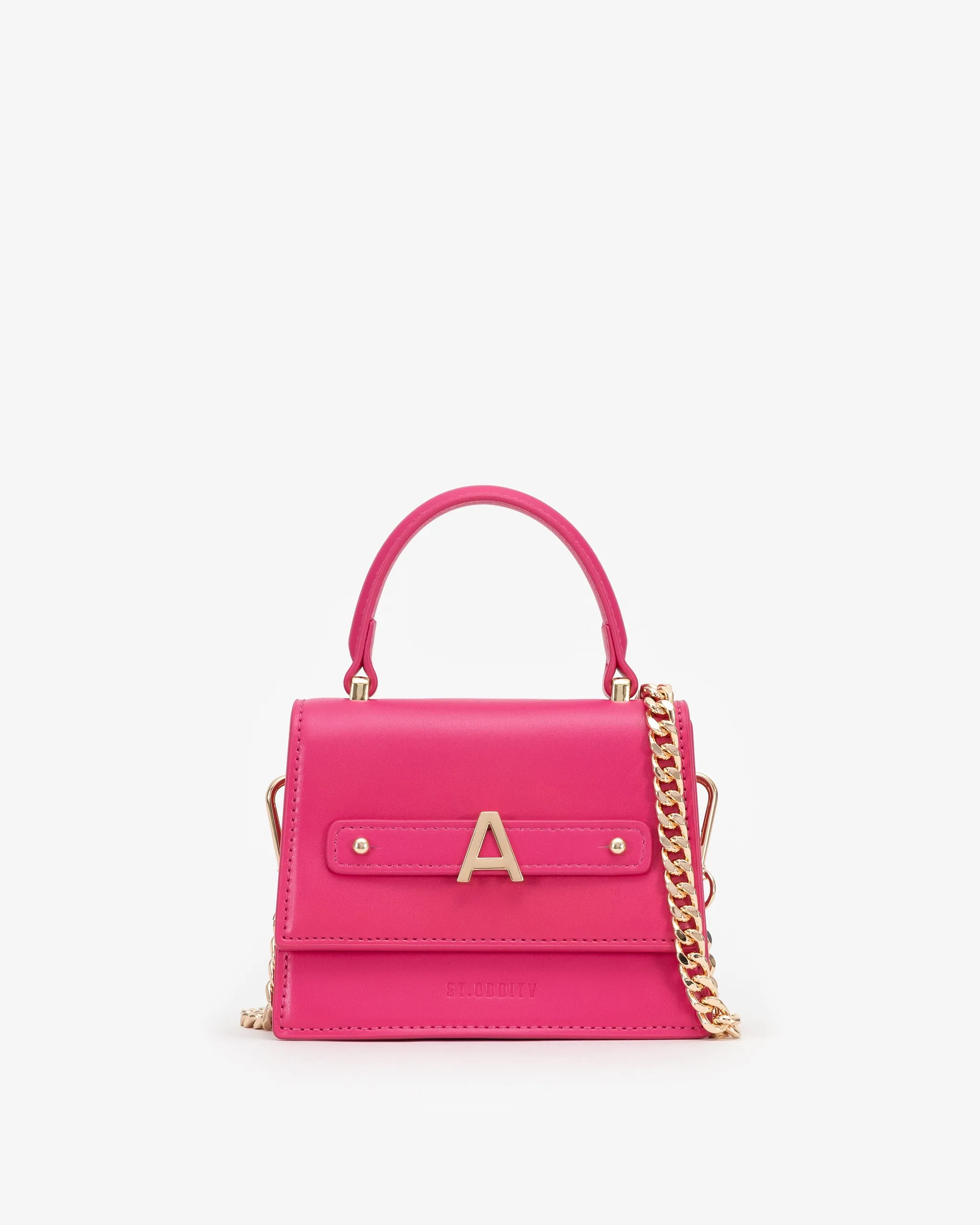 Mini Evening Bag in Hot Pink with Personalised Hardware
