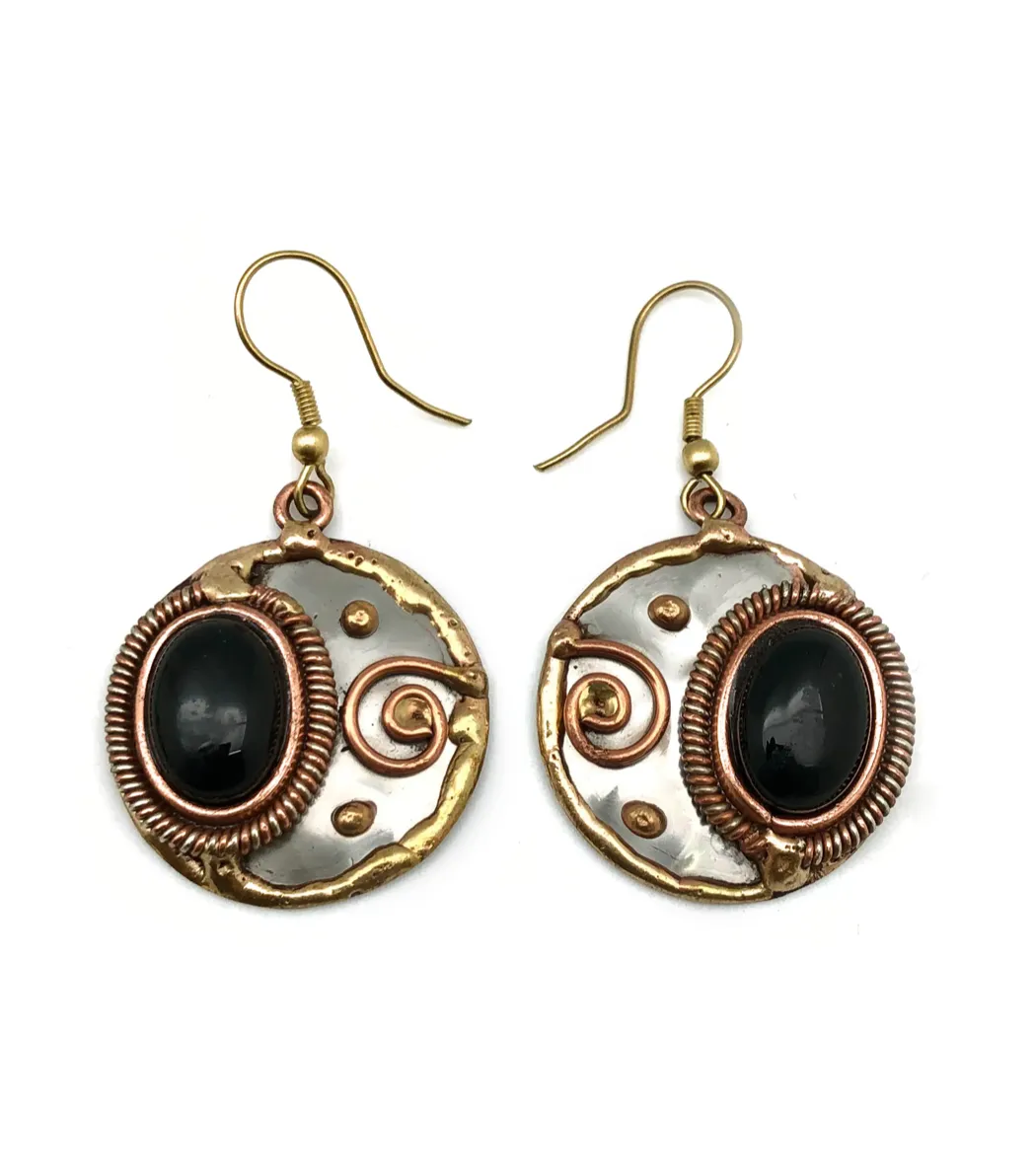 Mixed Metal & Semi-Precious Stone Earrings