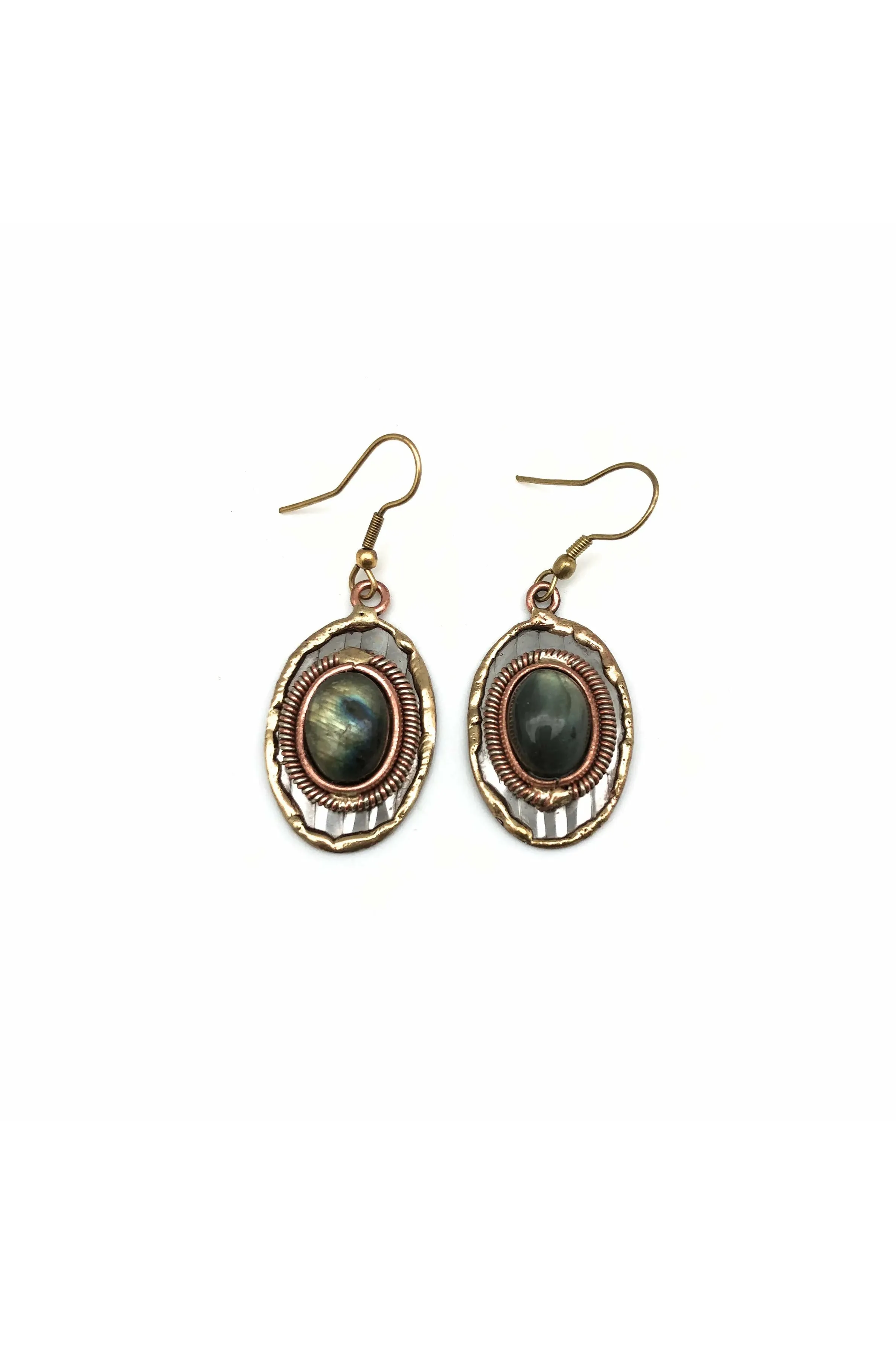 Mixed Metal & Semi-Precious Stone Earrings