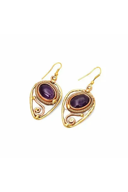 Mixed Metal & Semi-Precious Stone Earrings