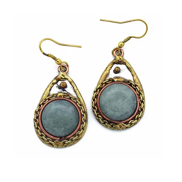 Mixed Metal & Semi-Precious Stone Earrings
