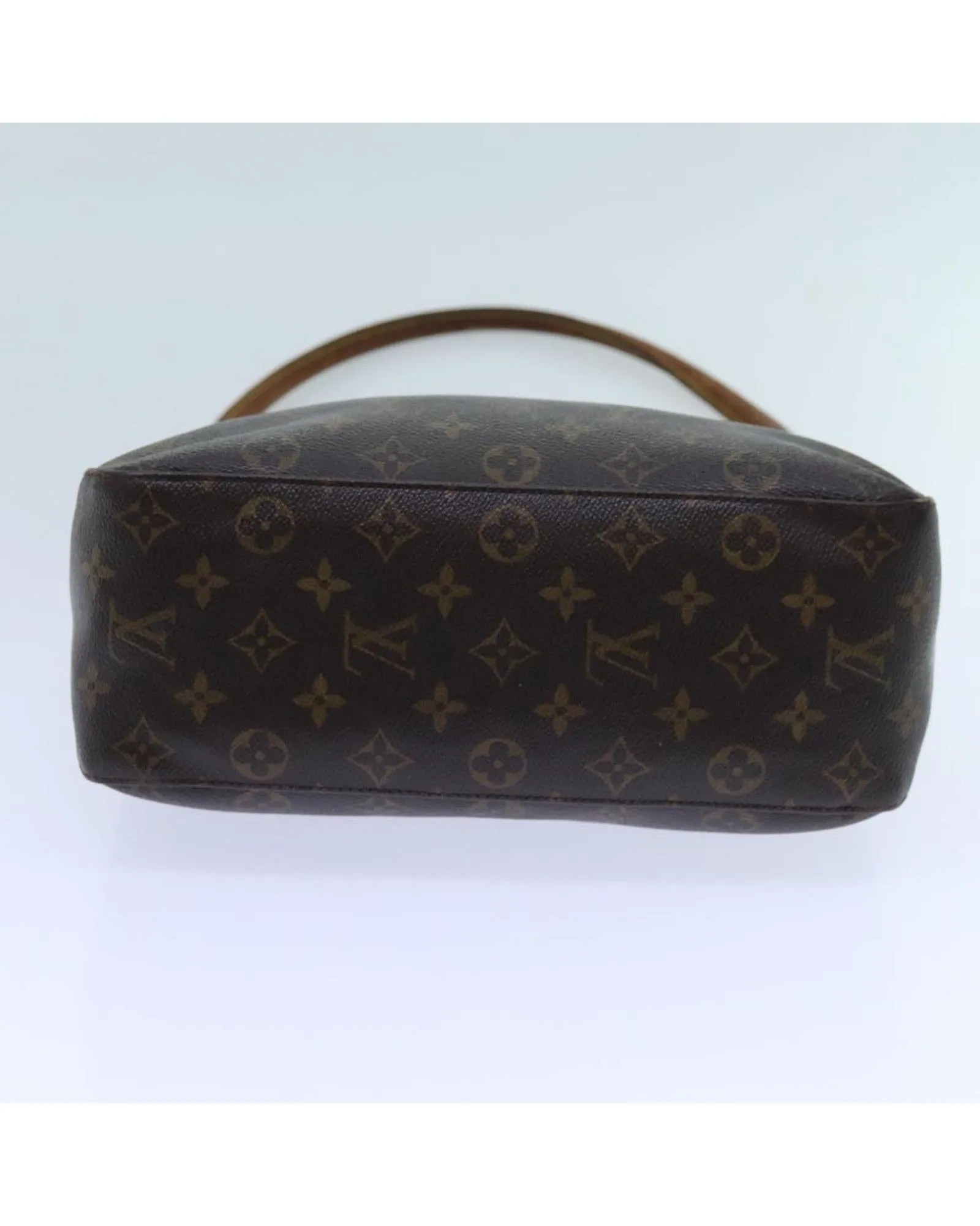 Monogram Shoulder Bag with Looping Design and Shoulder Drop 28cm