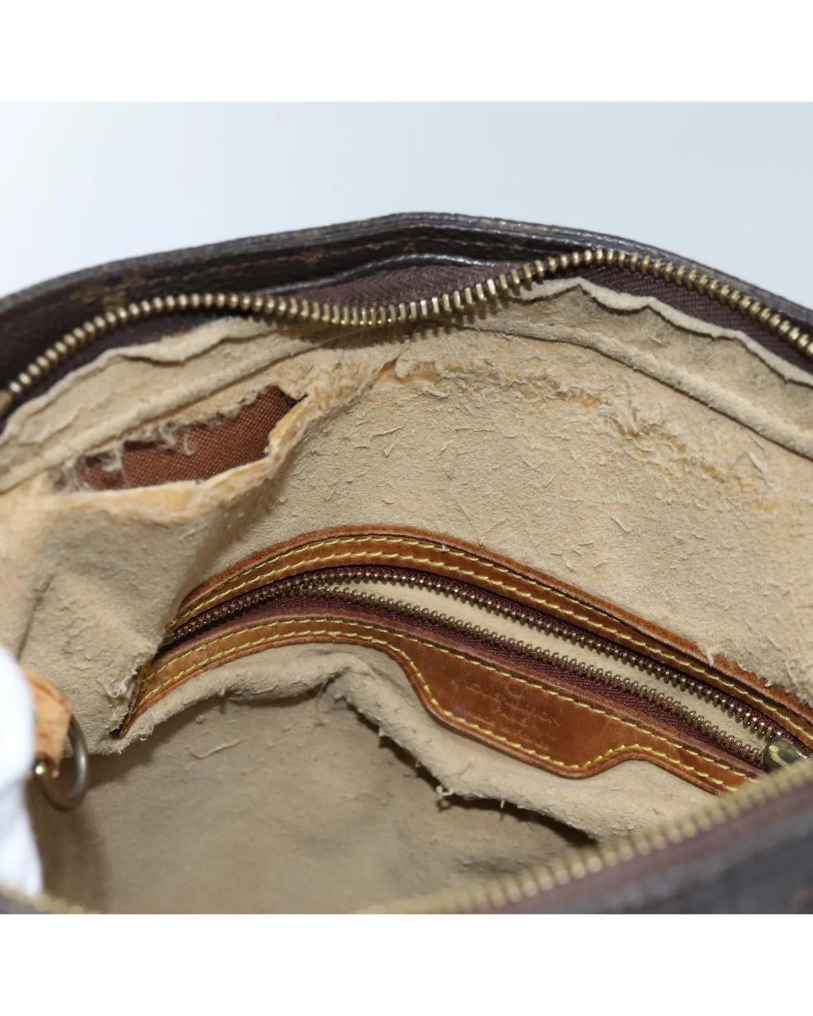 Monogram Shoulder Bag with Looping Design and Shoulder Drop 28cm