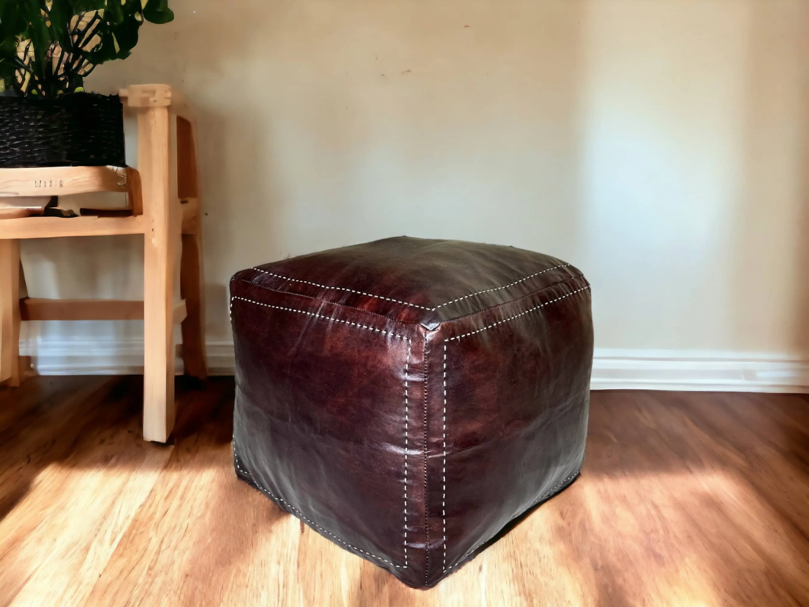 Moroccan Brown Square Pouf: A Timeless Treasure of Berber Craftsmanship
