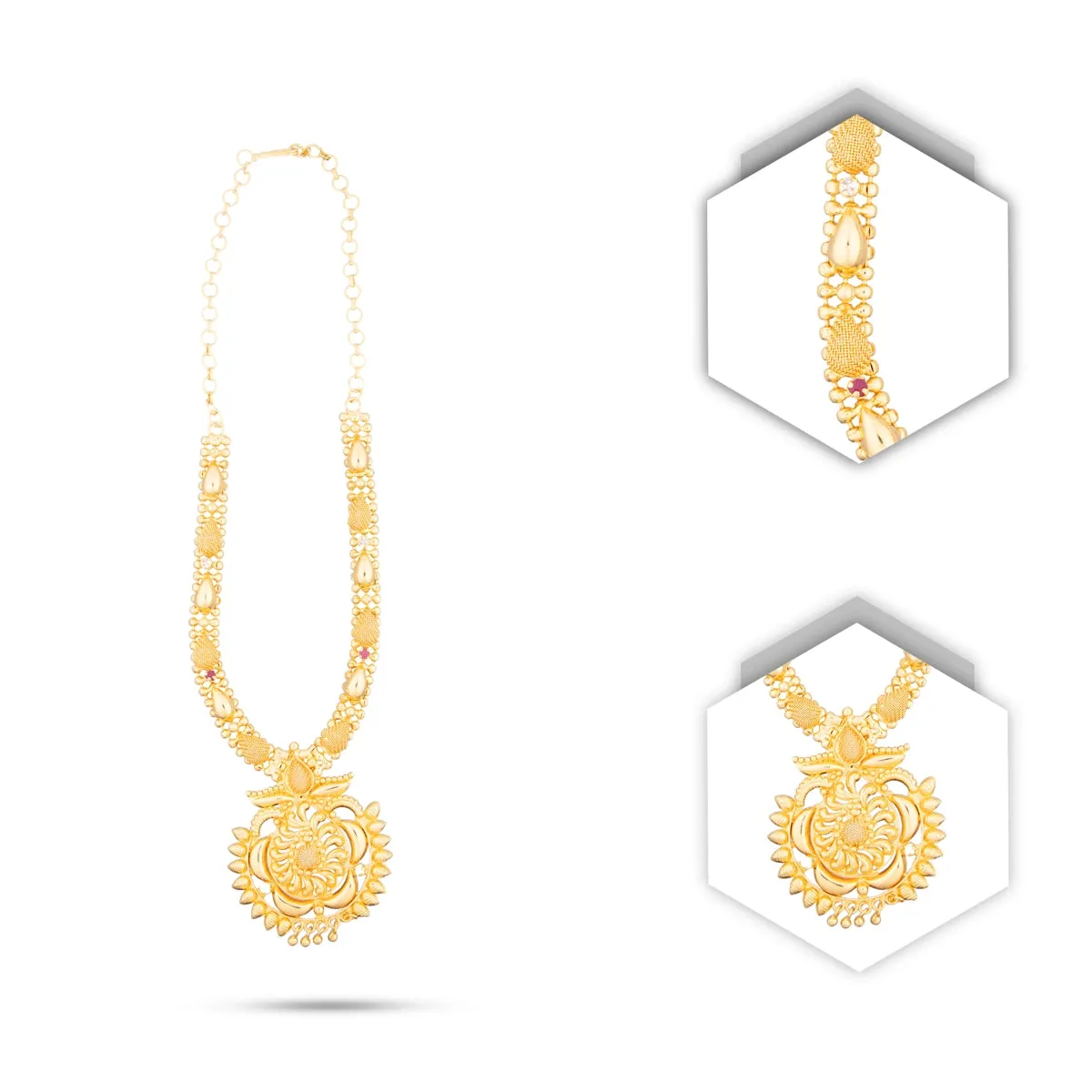 Necklace - 6 Inches | Gold Polish Jewellery/ Haram for Women/ 40 Gms Approx