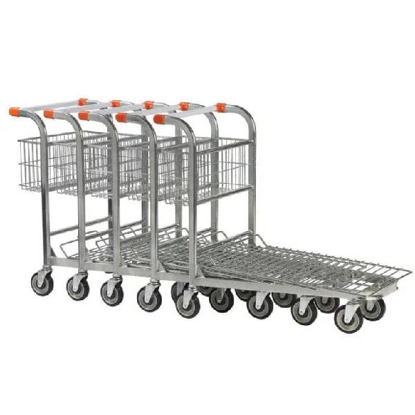 Nestable Stock Trolley with Fixed Basket   500KG Load Capacity