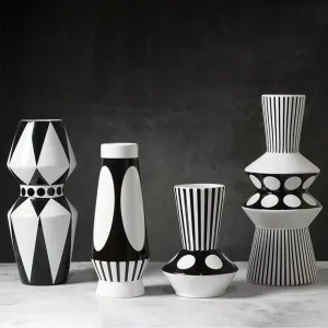 Optic Decor Ceramic Porcelain Vases - Final Sale