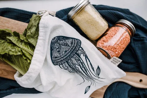 Organic Cotton Reusable Kitchen Essentials Gift Set