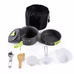 Outdoor Cooking Tools Stainless Steel Camping Cookware Set