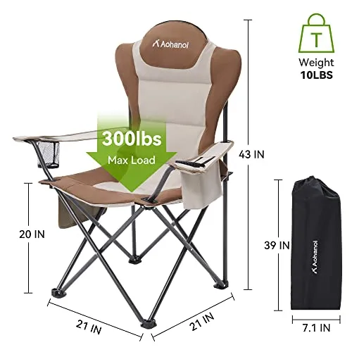 Outdoor Folding Chairs 2 Pack, supports up to 300lbs.