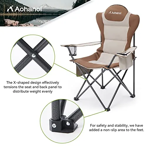 Outdoor Folding Chairs 2 Pack, supports up to 300lbs.
