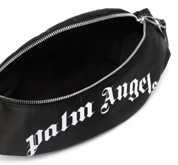PALM ANGELS - curved-logo belt bag