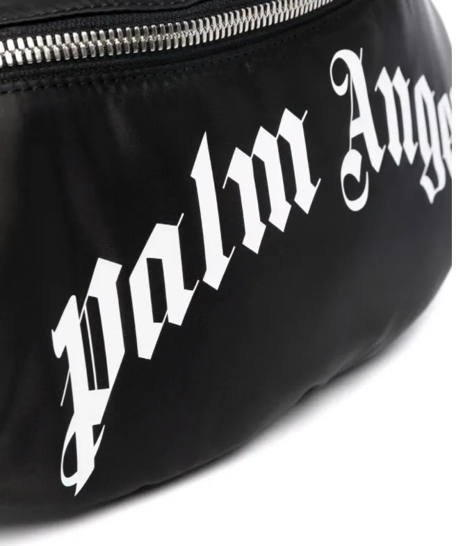 PALM ANGELS - curved-logo belt bag