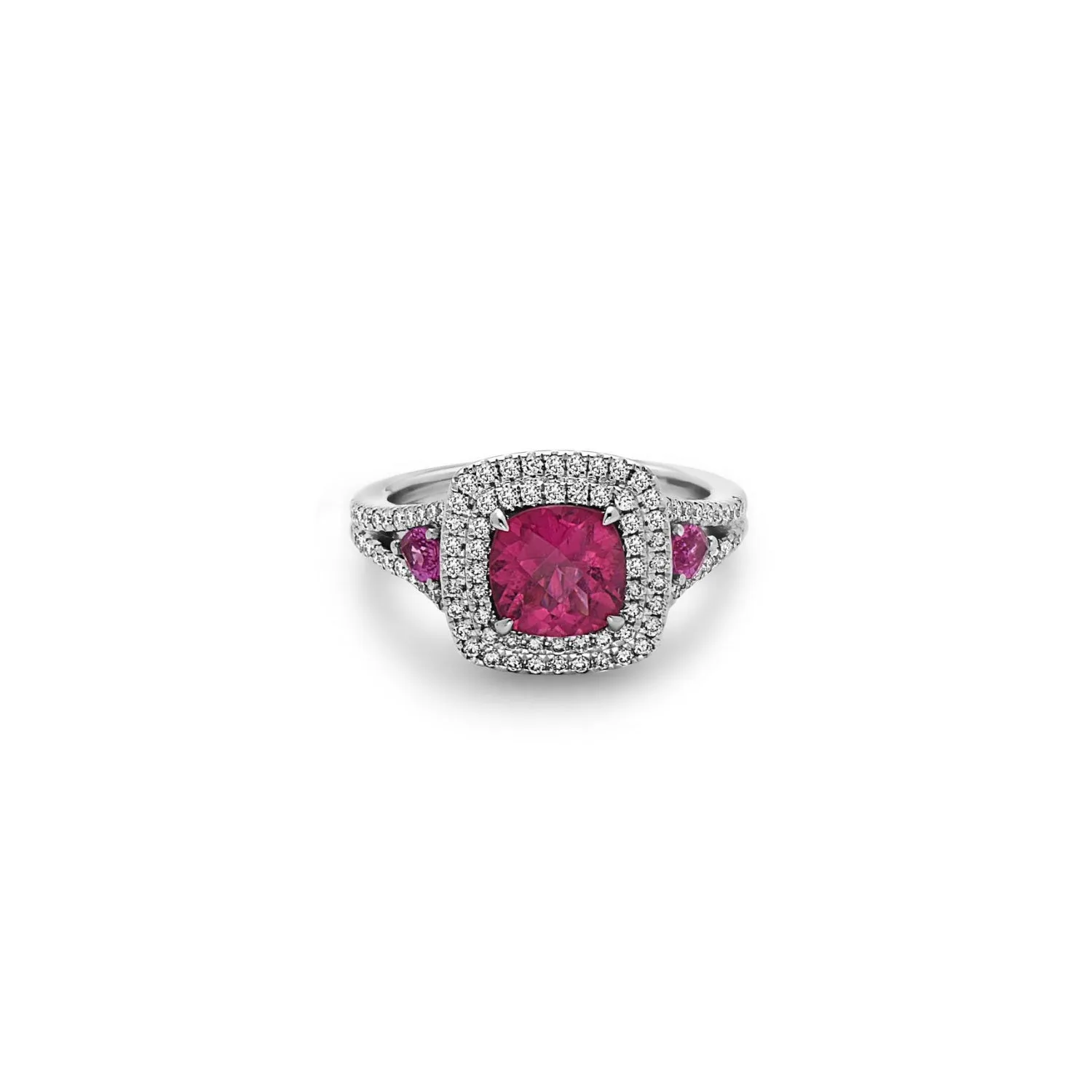 Pastel Diamond Petit Cushion Ring