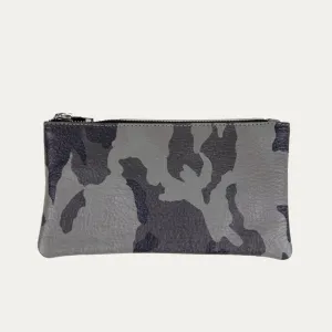 Pauly Phone Pouch | Grey Camo   Silver Hardware