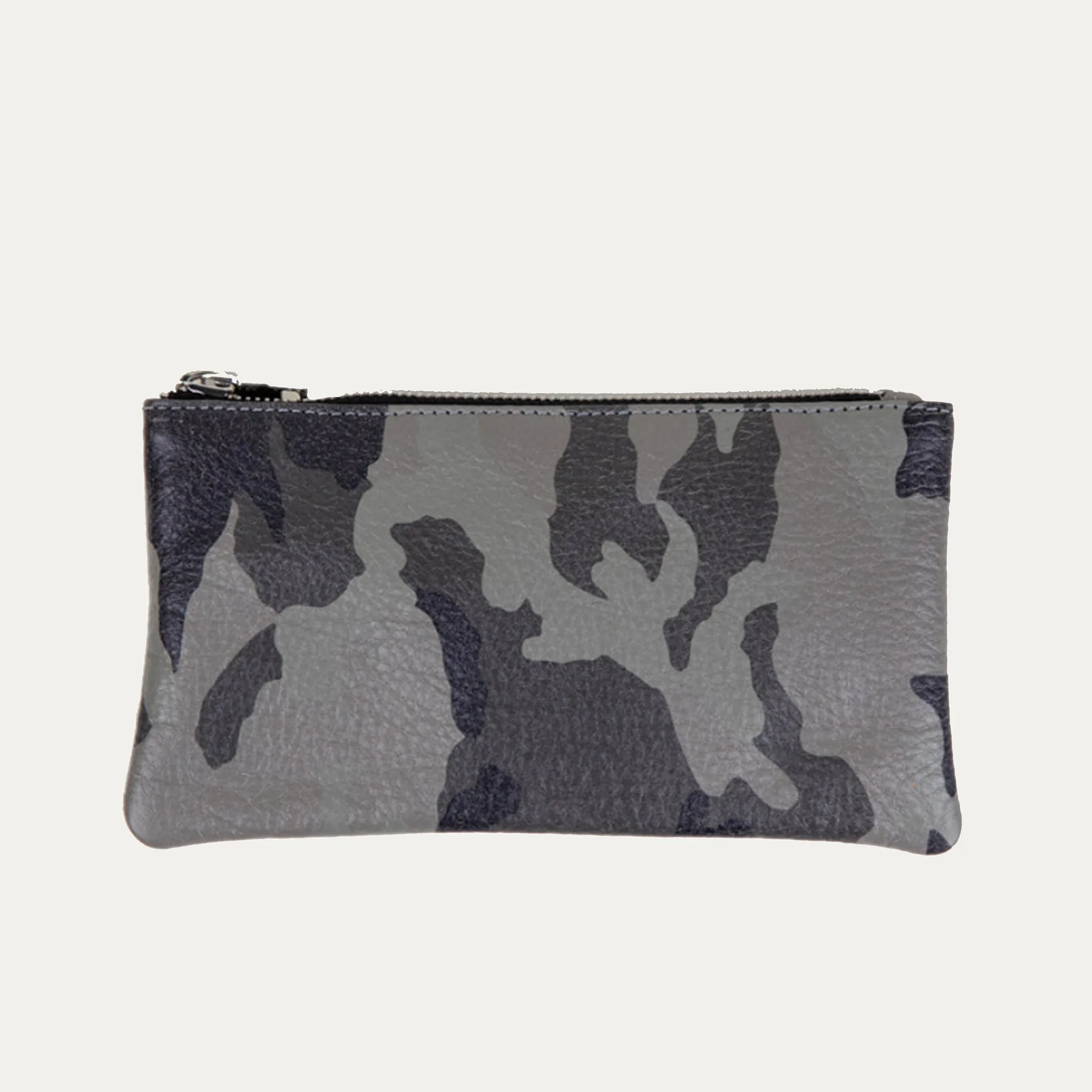 Pauly Phone Pouch | Grey Camo   Silver Hardware