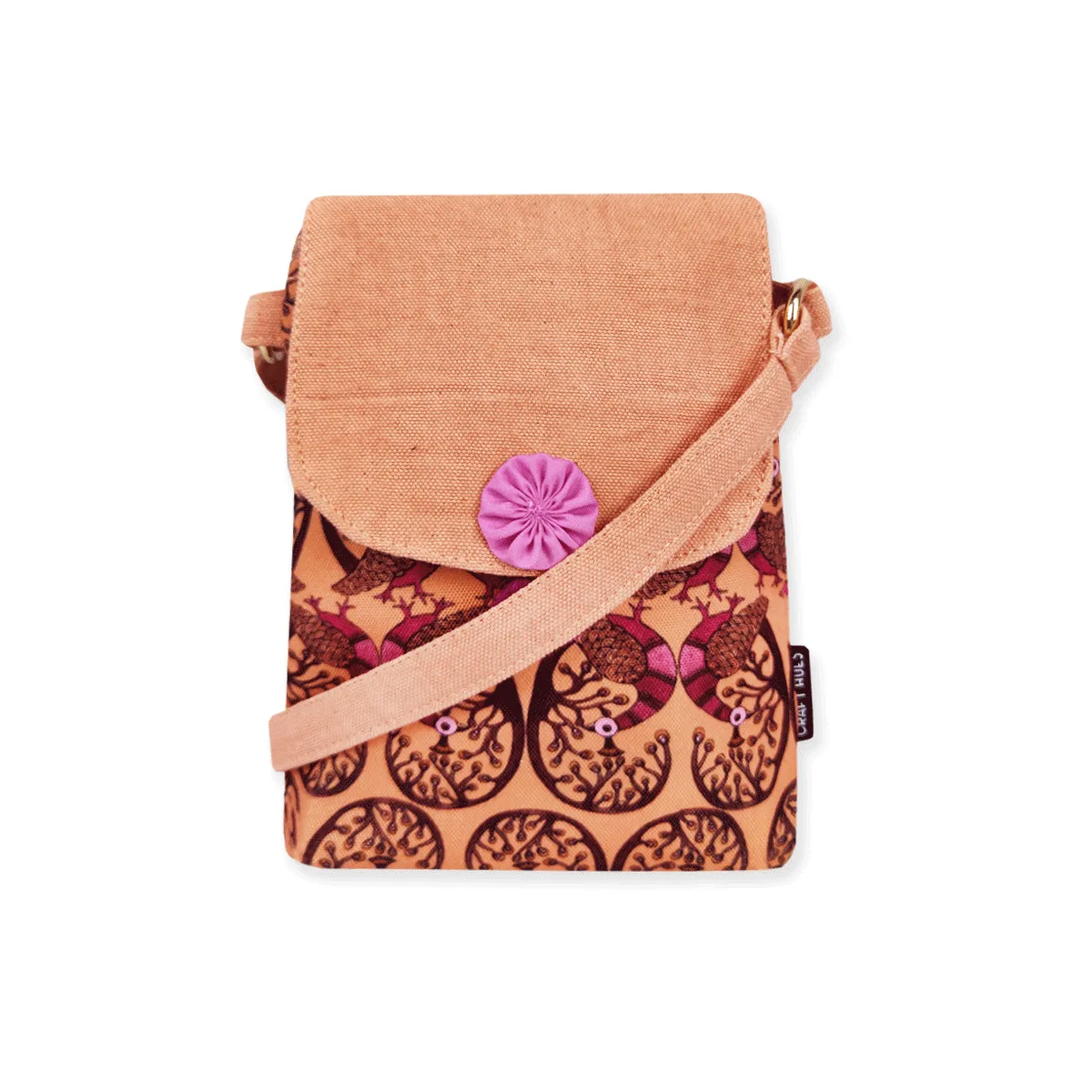 Peachy Chic Combo- Sling, Mini Wallet, Passport Case, Pouch