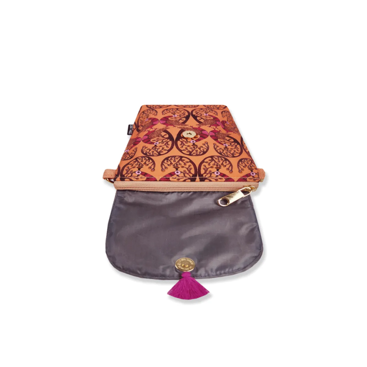 Peachy Chic Combo- Sling, Mini Wallet, Passport Case, Pouch
