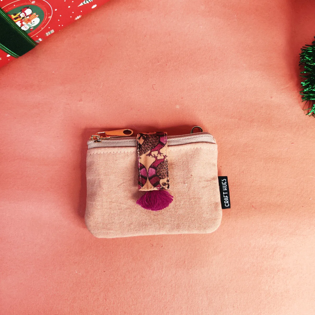 Peachy Chic Combo- Sling, Mini Wallet, Passport Case, Pouch