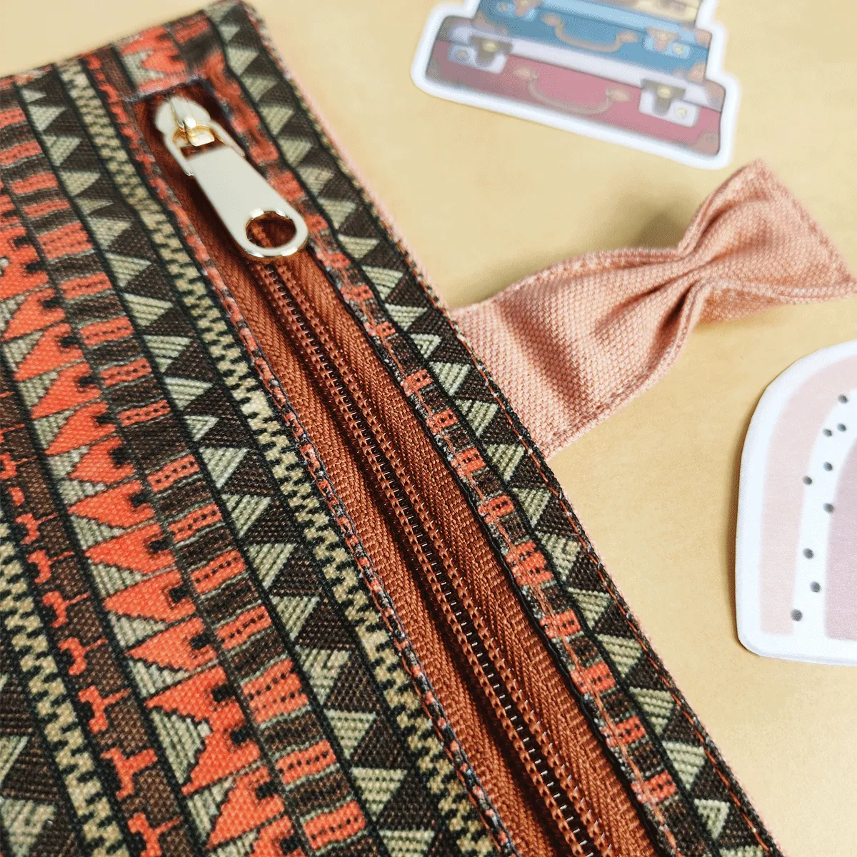 Peachy Chic Combo- Sling, Mini Wallet, Passport Case, Pouch