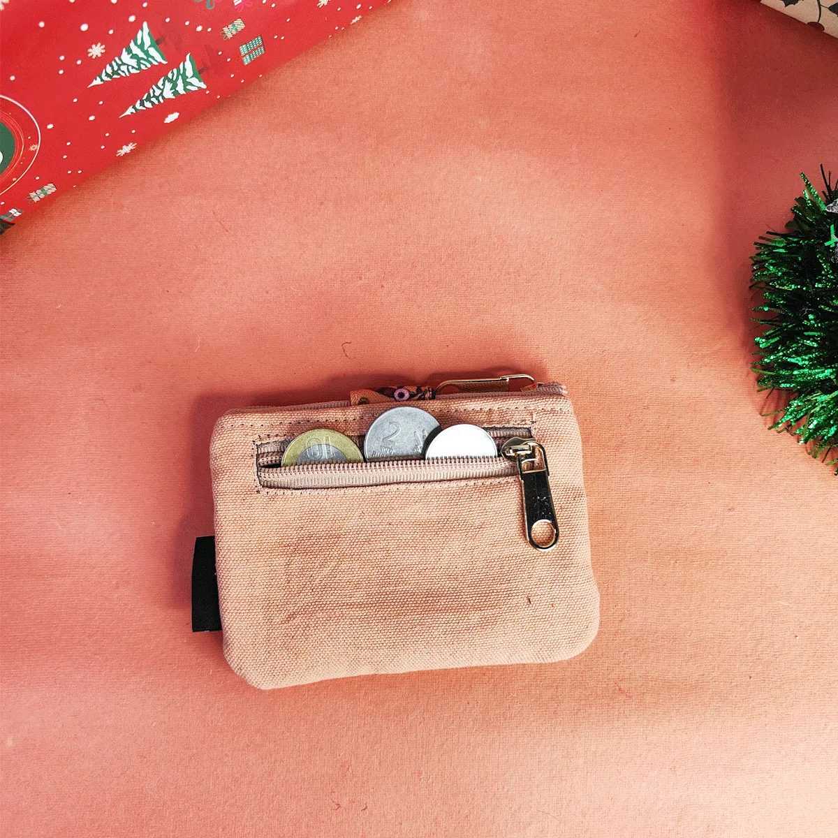Peachy Chic Combo- Sling, Mini Wallet, Passport Case, Pouch