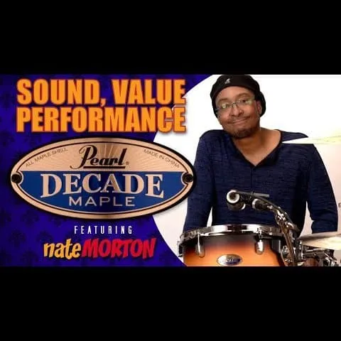 Pearl Decade Maple 3pc Drum Set w/24bd Kobalt Blue Fade