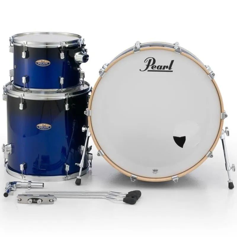 Pearl Decade Maple 3pc Drum Set w/24bd Kobalt Blue Fade