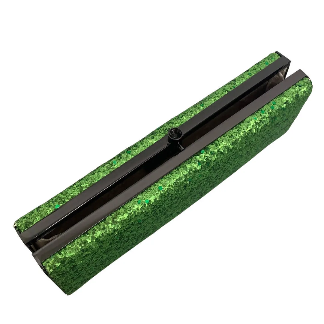 Philip Treacy Show Stopper Green Sequin Evening Clutch Bag