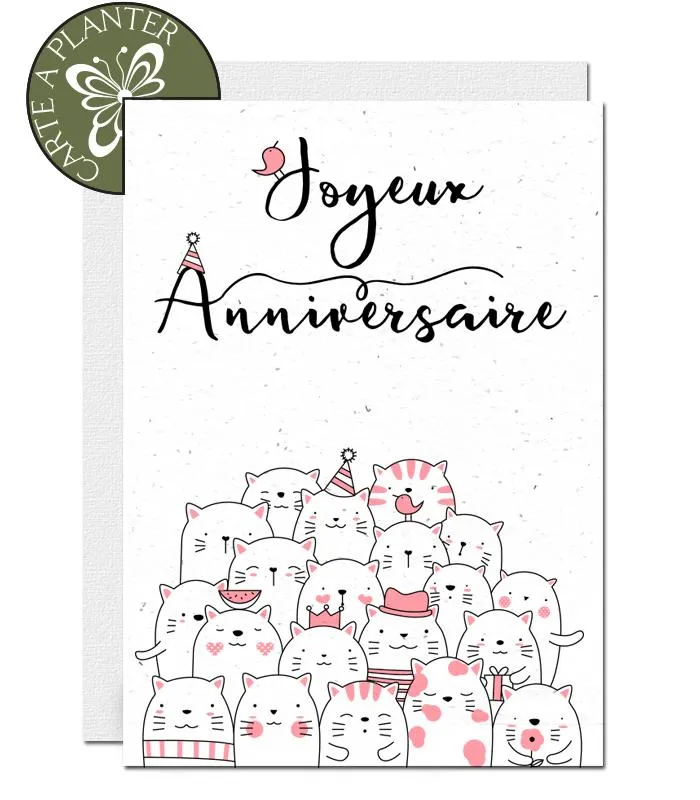 Plantable Birthday Card - Cats