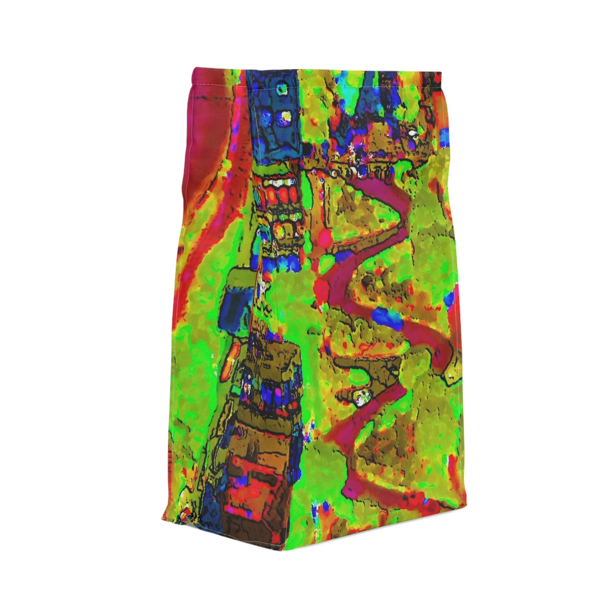 Polyester Lunch Bag ... A Crazy Street ... 'Eight Winding Curve-Switchbacks' ... "Lombard Street, San Francisco, CA' ... Family Archives: 1970's ... Original Works ...