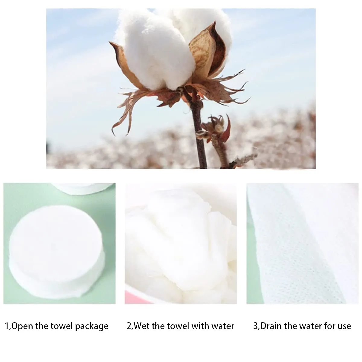 Portable Party Placemats: Quick-Expanding Camping Napkins and 100 Superhero Cotton Tablets for Enhanced Outdoor Experiences