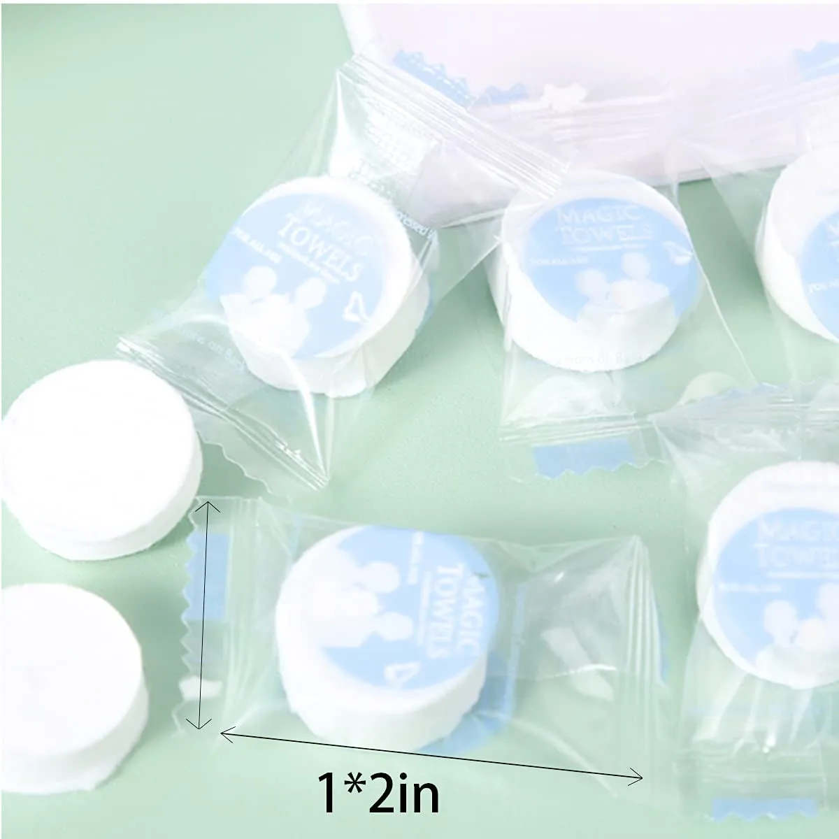 Portable Party Placemats: Quick-Expanding Camping Napkins and 100 Superhero Cotton Tablets for Enhanced Outdoor Experiences