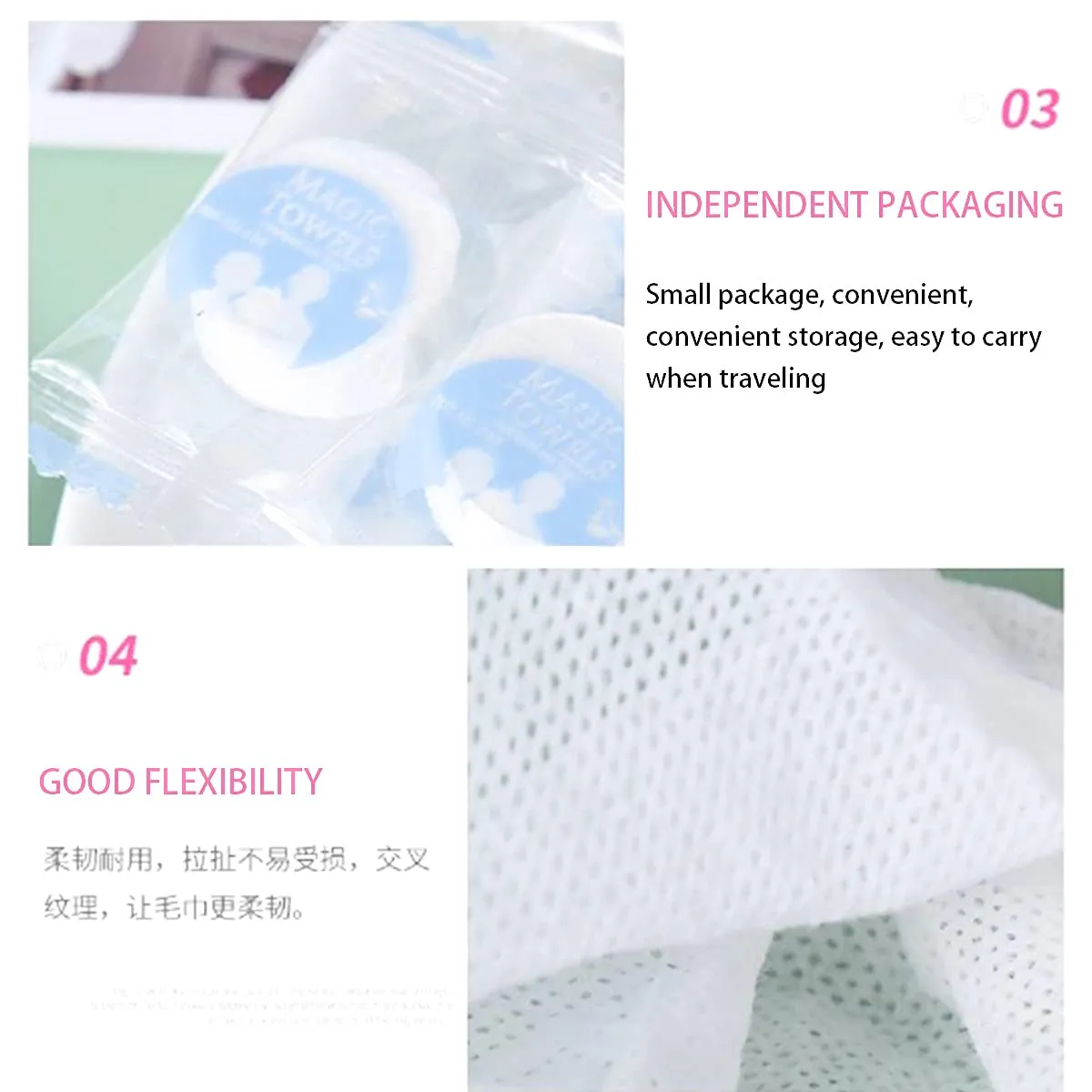 Portable Party Placemats: Quick-Expanding Camping Napkins and 100 Superhero Cotton Tablets for Enhanced Outdoor Experiences