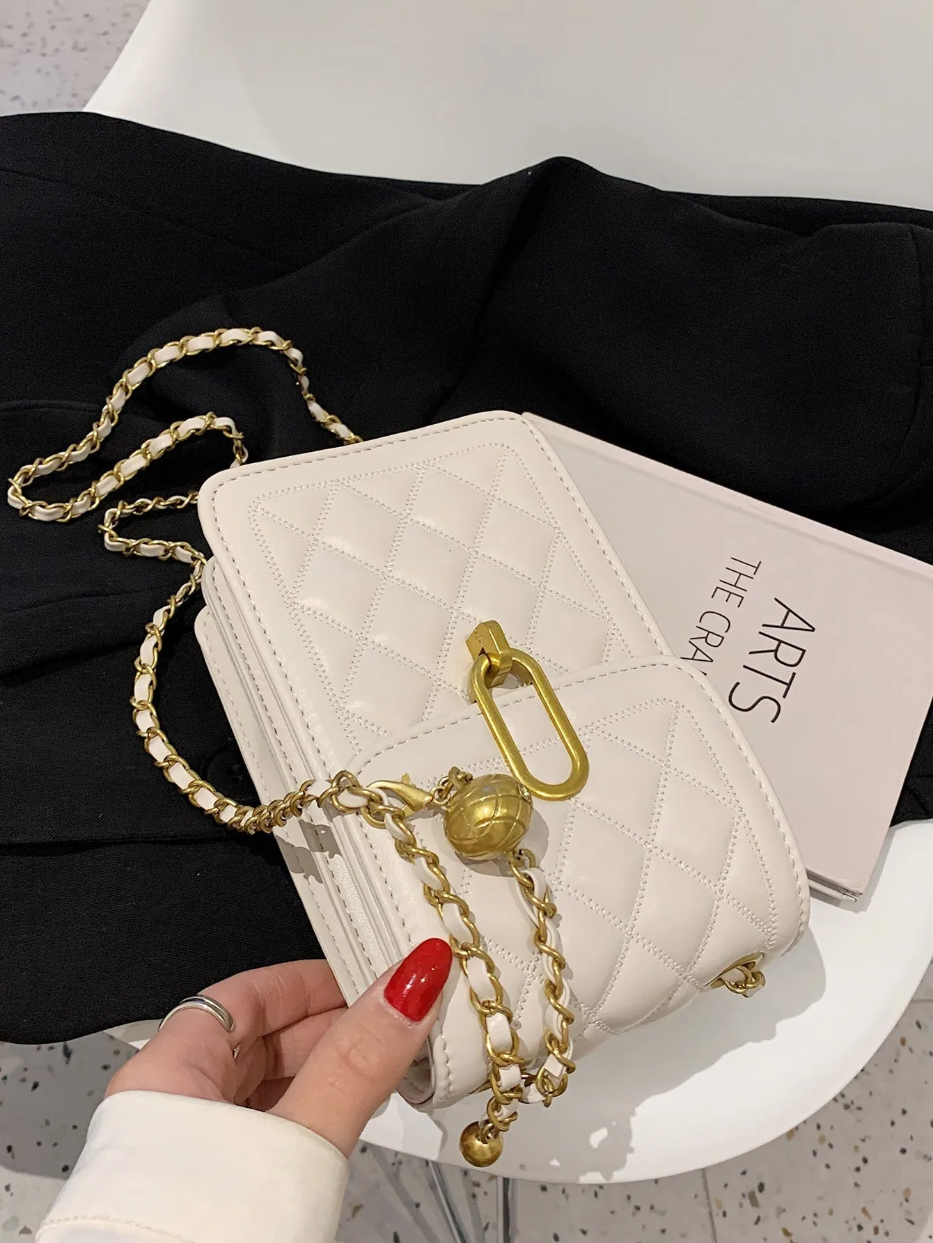 Quilted Chain Crossbody Bag