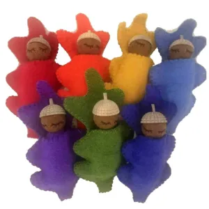 Rainbow Acorn Babies Woolen Doll