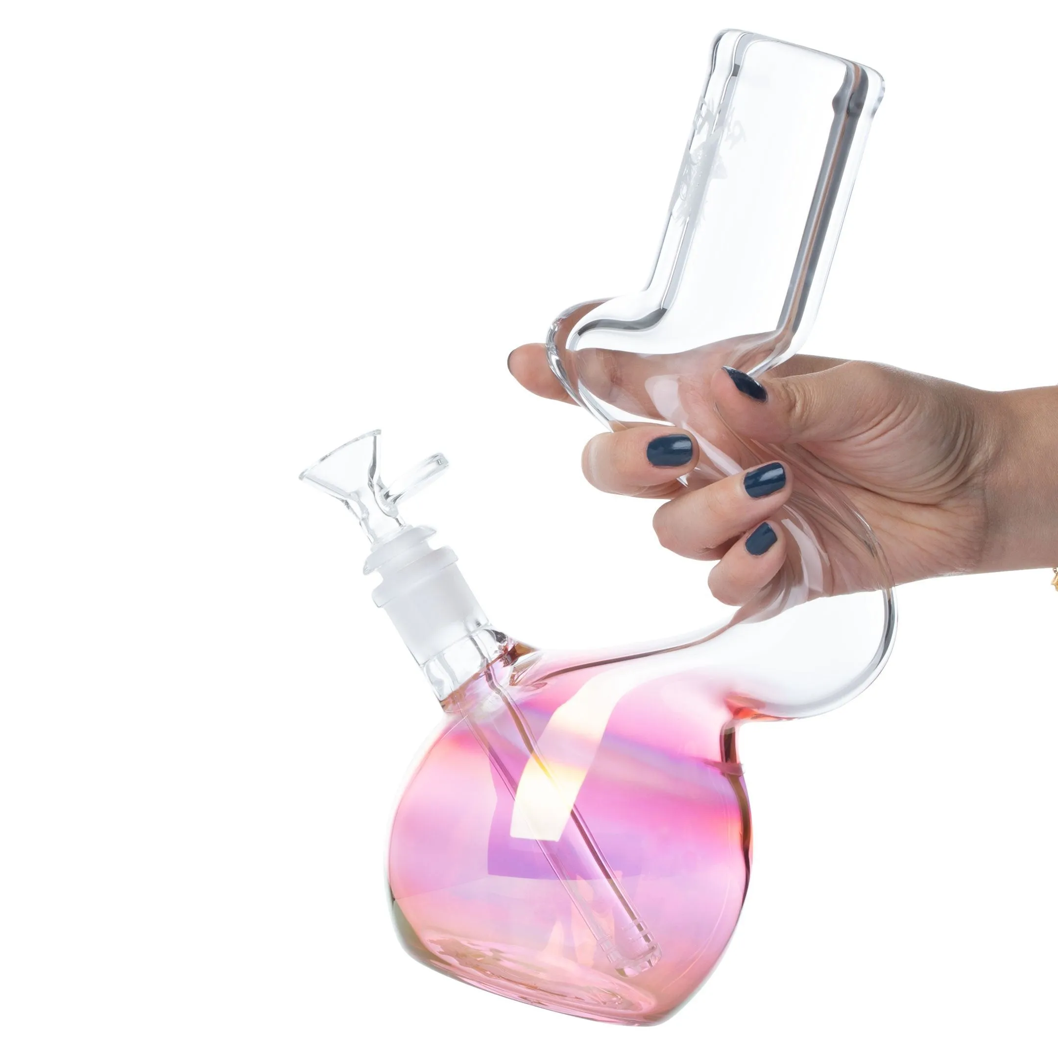 Raven Glass 12in Wavy Fumed Beaker Bong