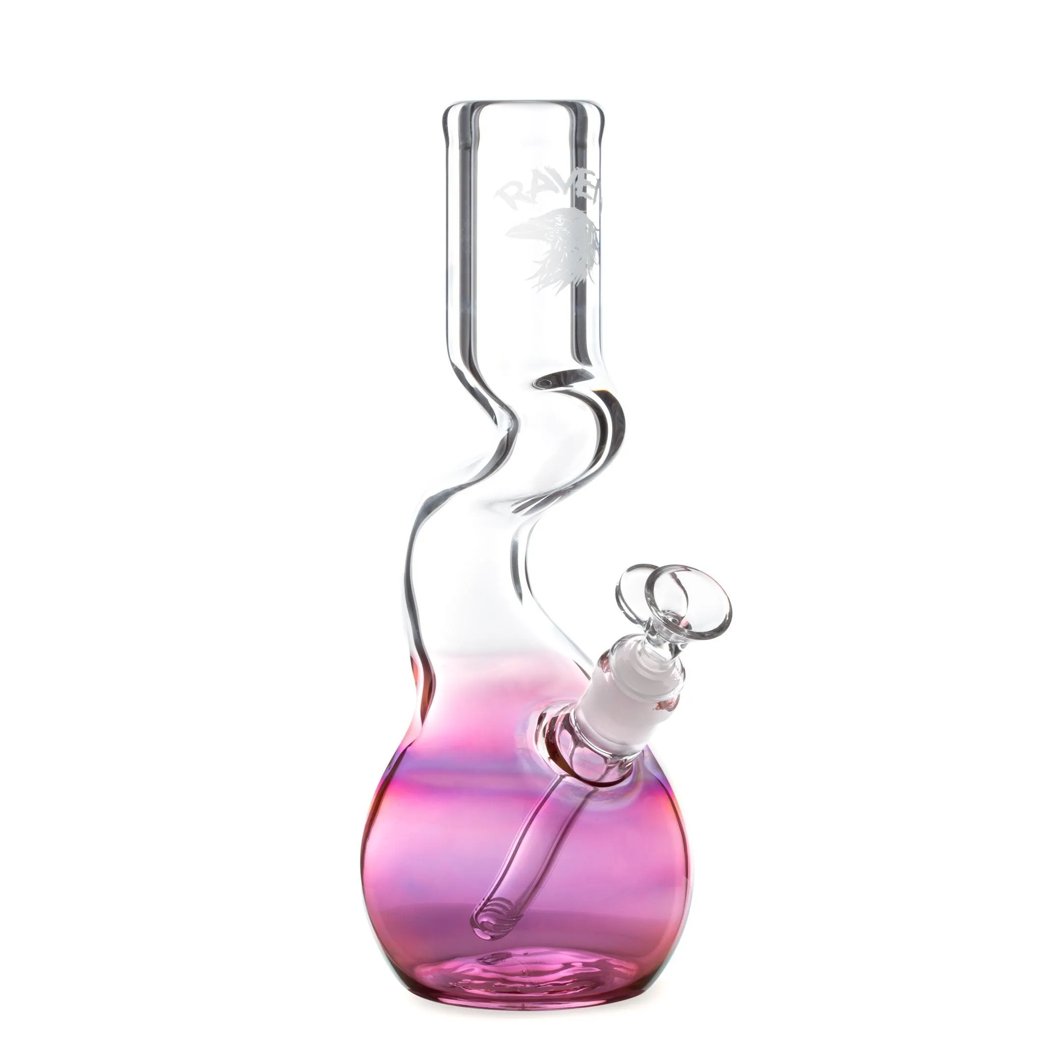 Raven Glass 12in Wavy Fumed Beaker Bong