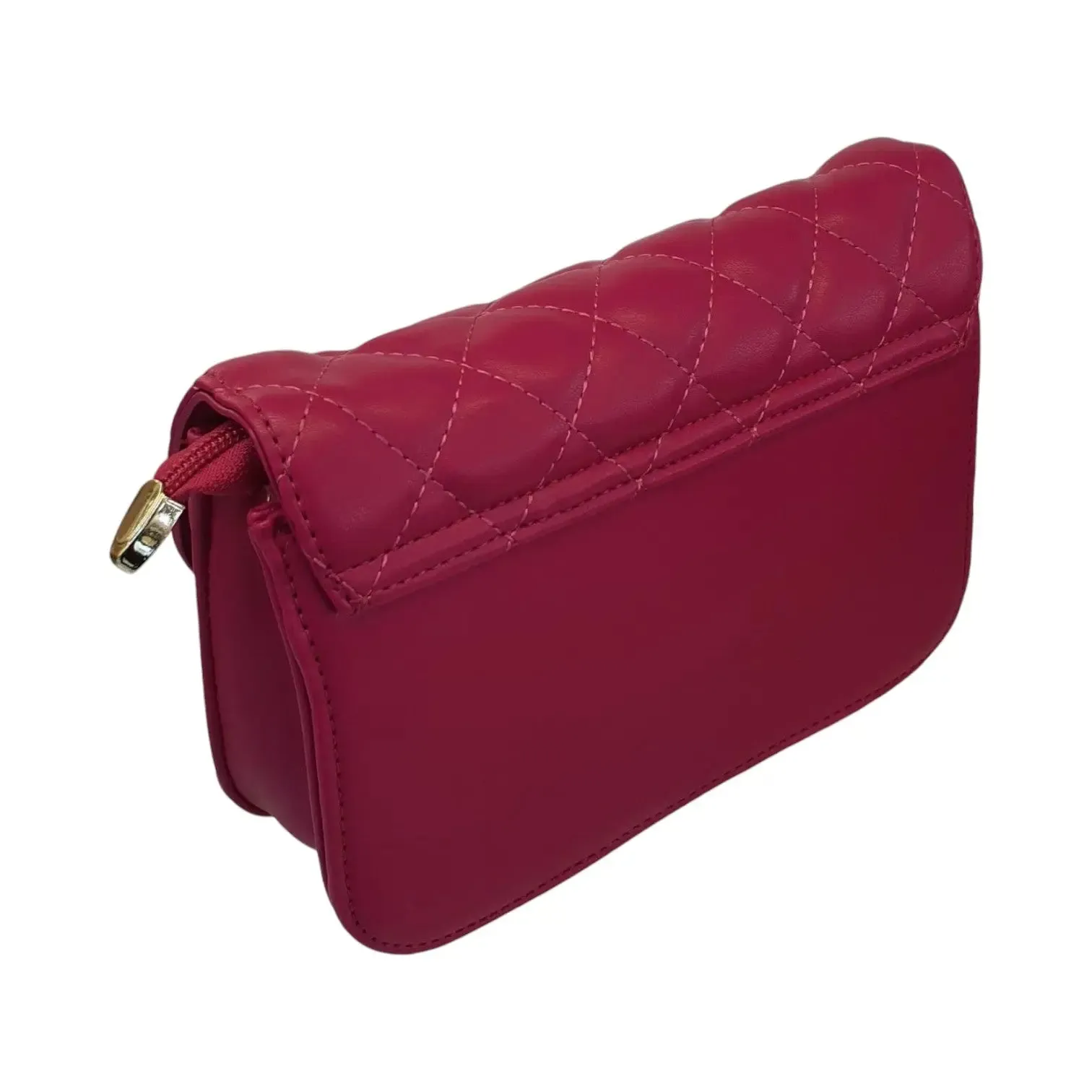 Red Quilted Leather Crossbody Bag