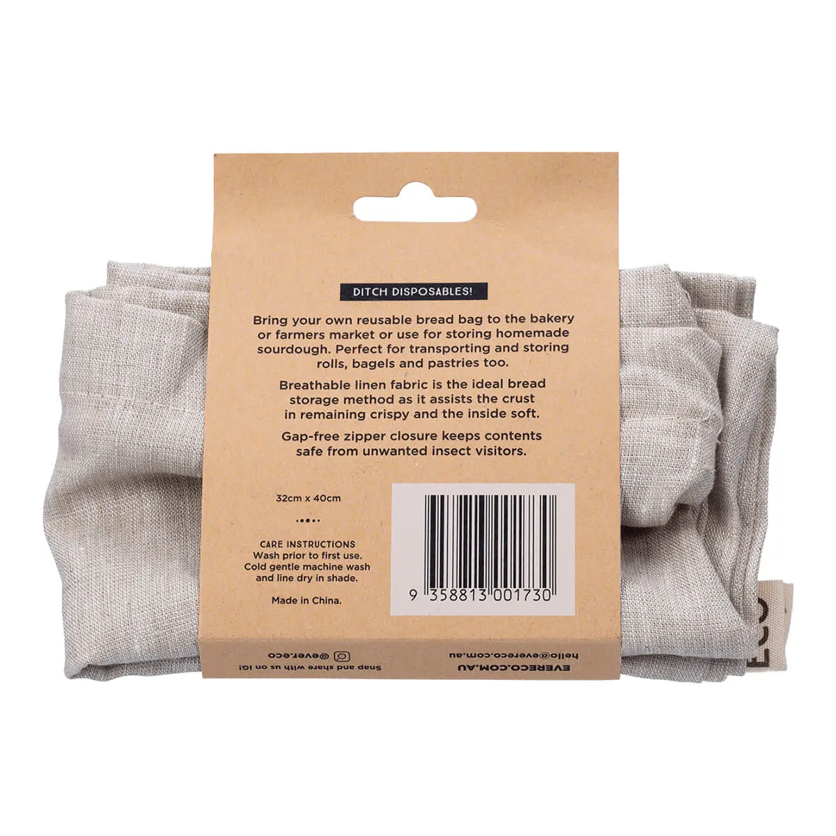Reusable Linen Bread Bag