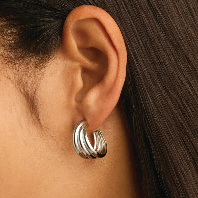 RIPPLE HOOP EARRINGS