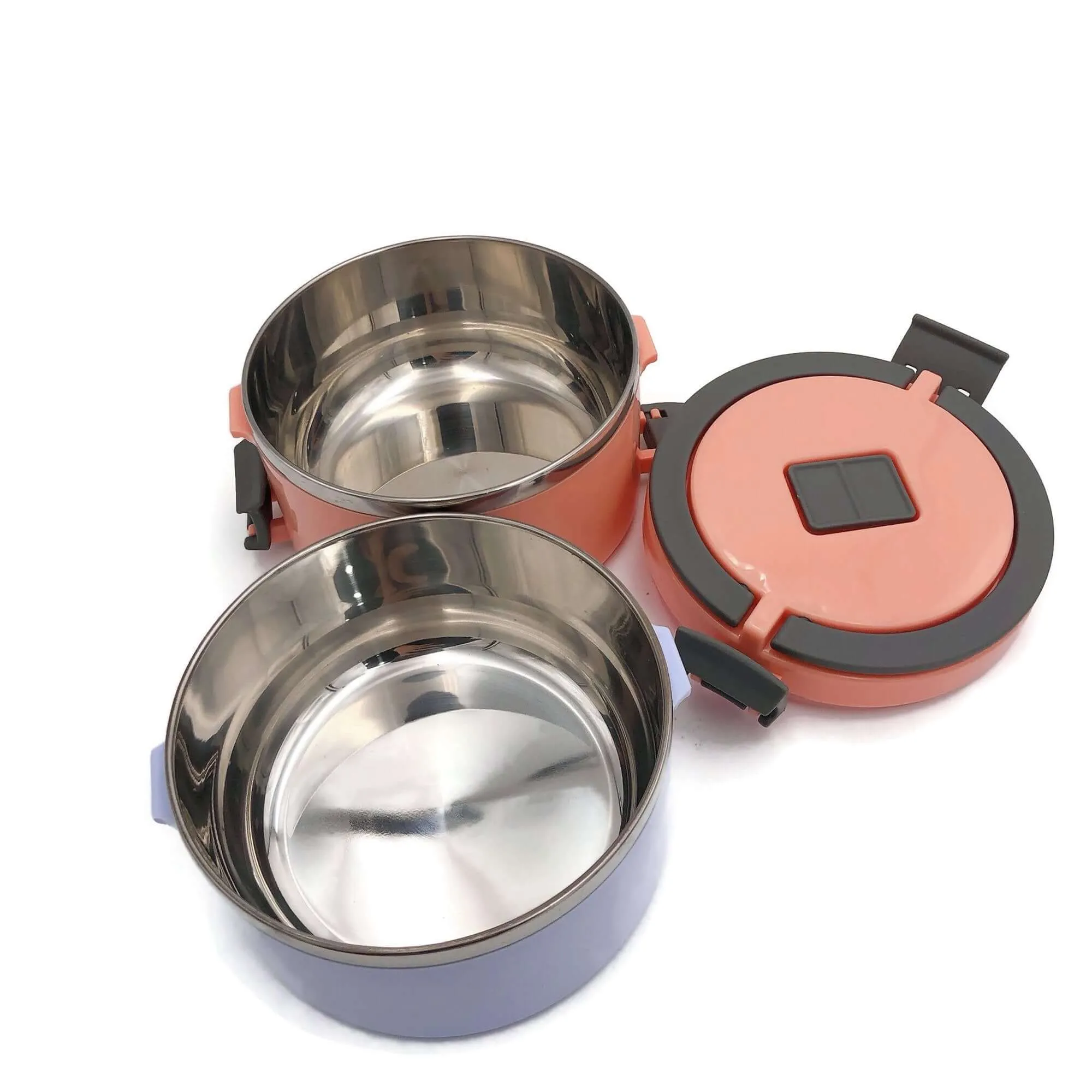 Round Thermos Tiffin Stainless Steel Lunch Box