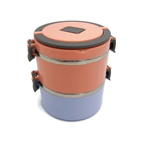 Round Thermos Tiffin Stainless Steel Lunch Box