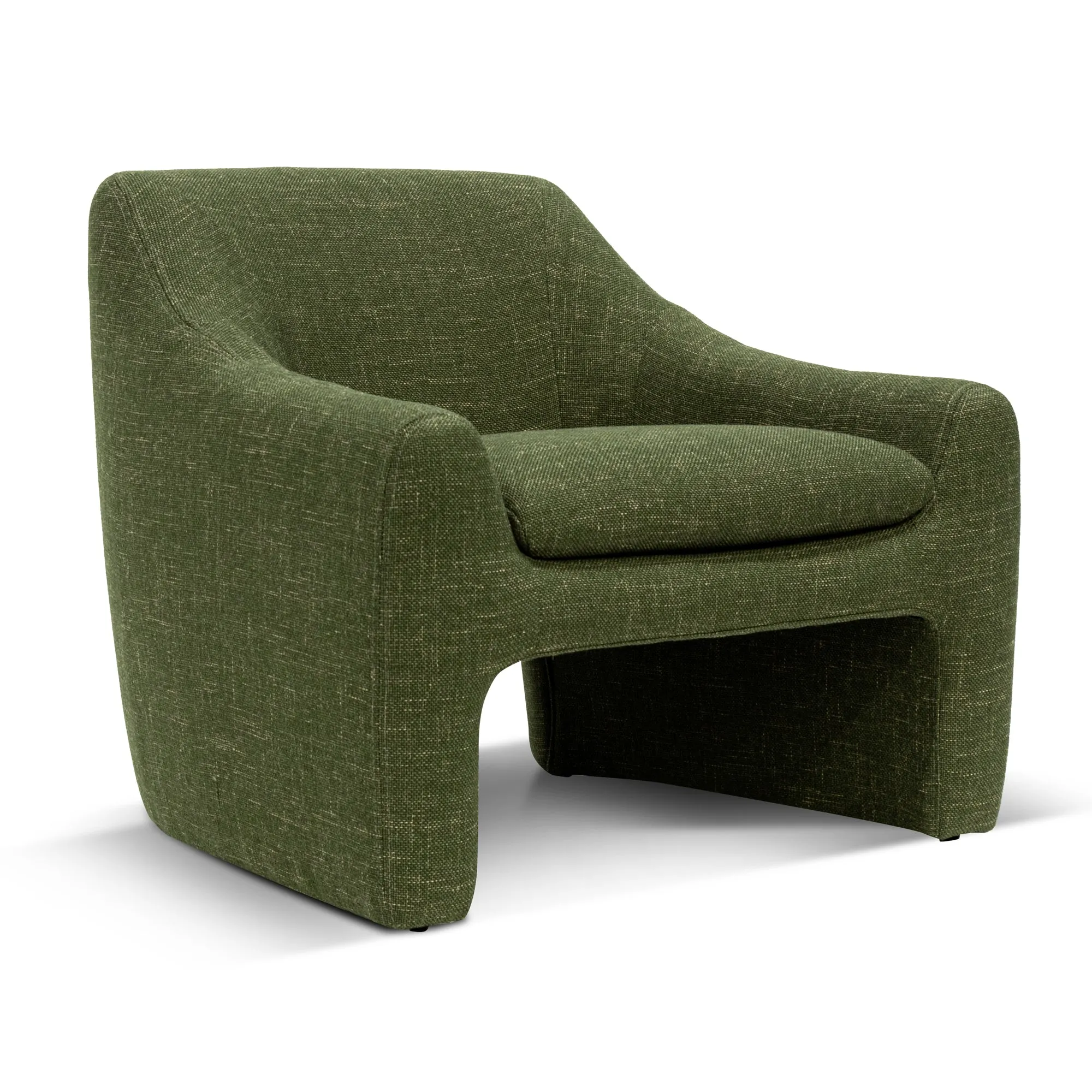 Rubin Fabric Armchair - Khaki Green