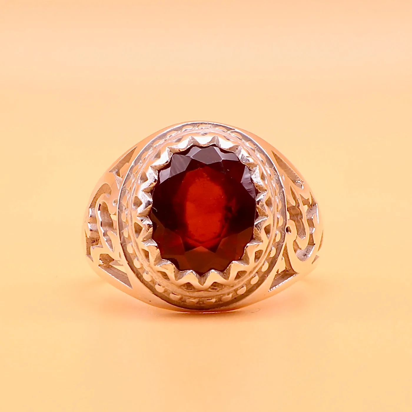 Ruby Gemstone Sterling Silver Ring - "Ya Hussain"