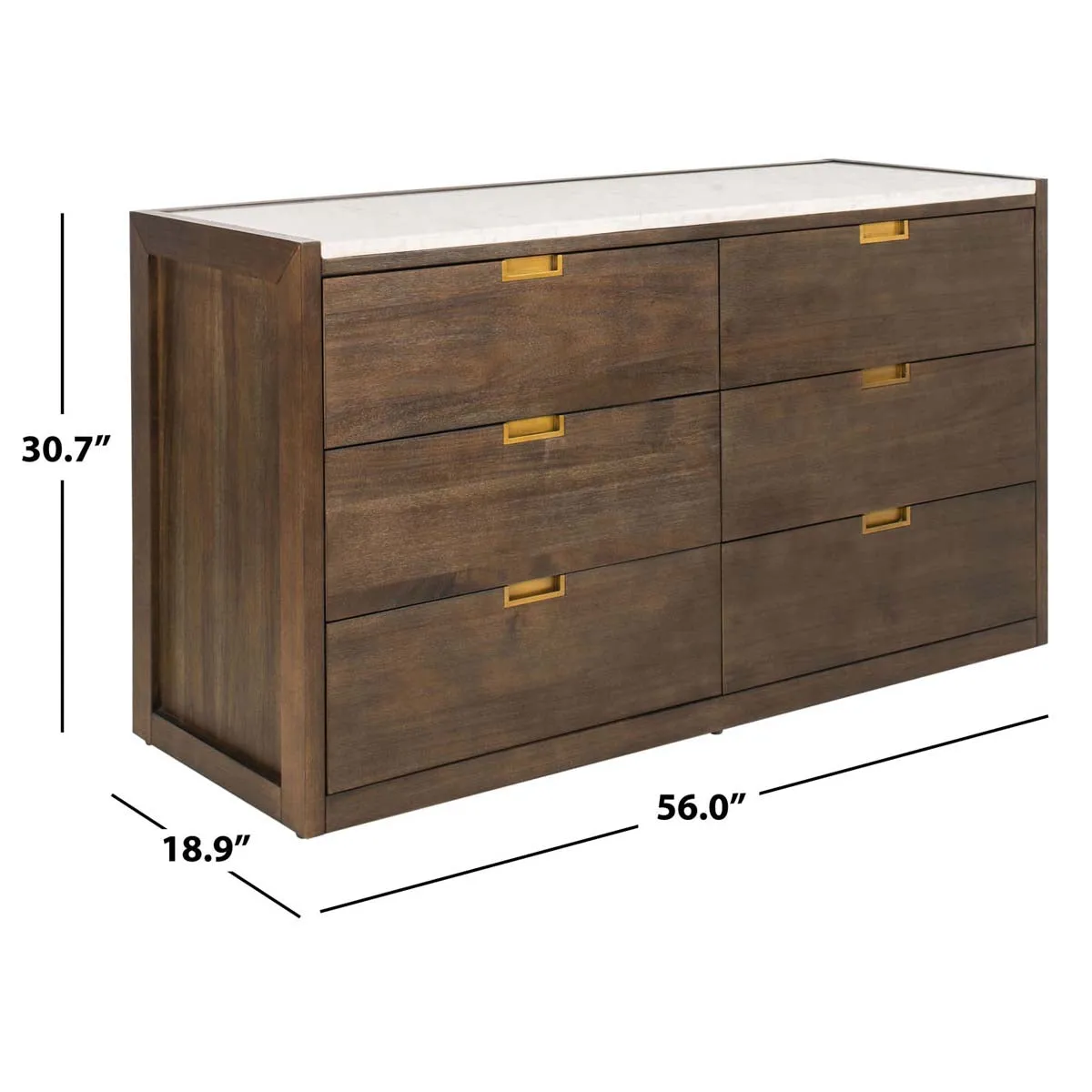 Safavieh Couture Adeline 6 Drawer Dresser, SFV7203