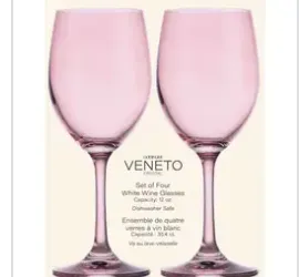Set of 4- Veneto White Wine Glasses