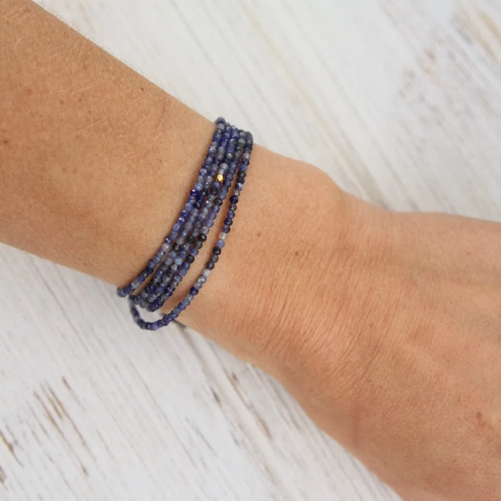Sodalite Wrap Bracelet & Necklace