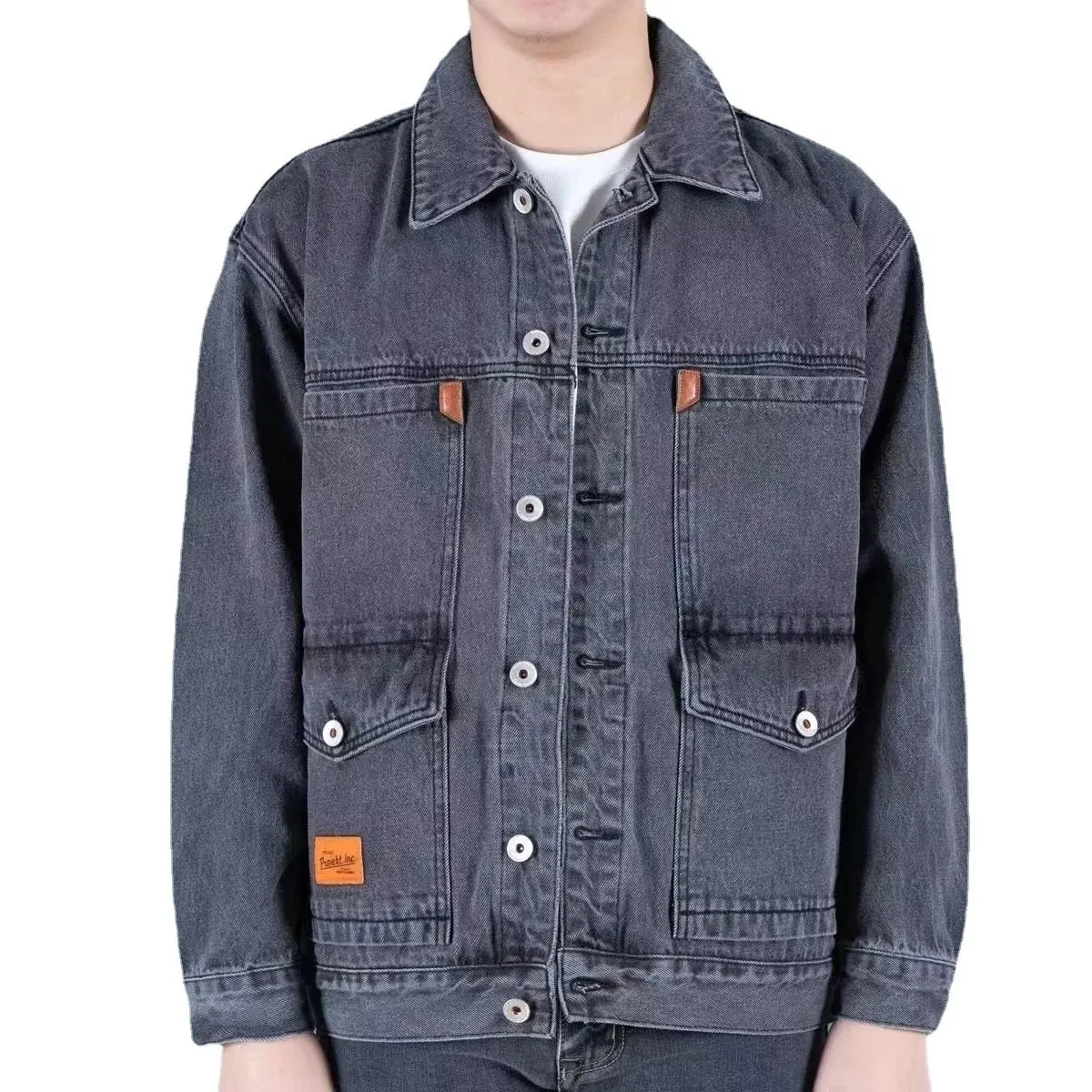 Spring Autumn Denim Jacket 2022 New Style Japanese Trendy Brand Multi-pocket Korean Version Loose Fit Men's Wear Jacket